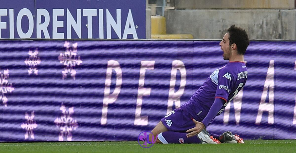 Al 34' Fiorentina-Genoa 2-0 al Franchi. Bonaventura raddoppia su cross di Biraghi - Firenze, stadio A.Franchi, 11.12.2021, Fiorentina-Salernitana, foto Lisa Guglielmi. Copyright Labaroviola.com