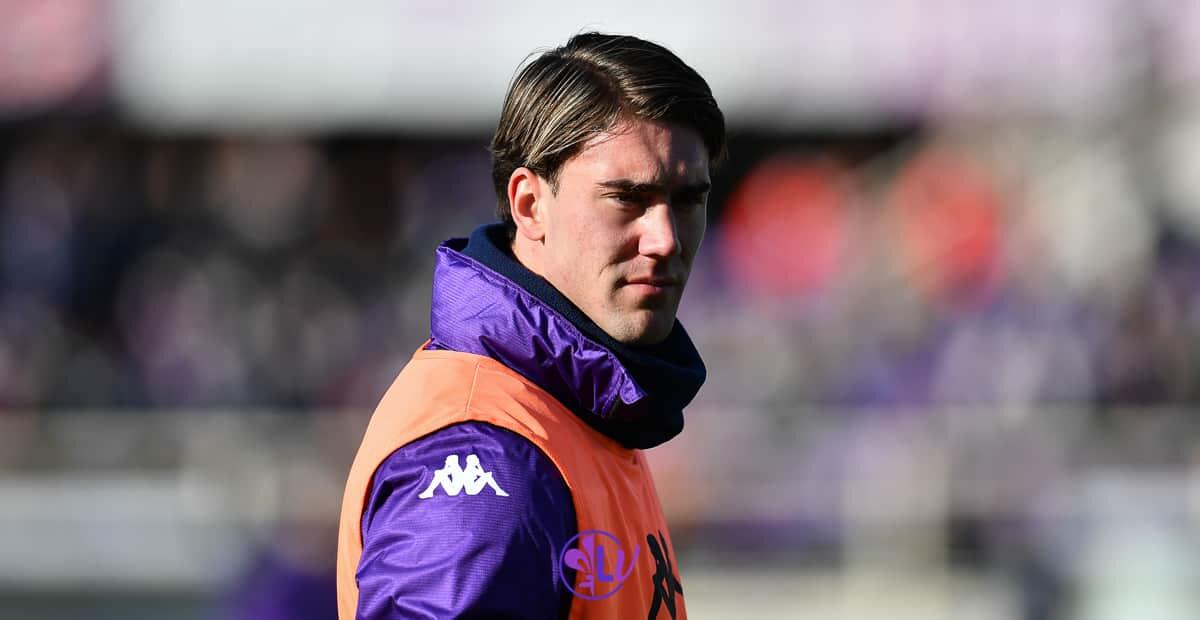 Corriere dello Sport svela: "Vlahovic-Arsenal ostacolo commissioni, chiesti 18 milioni dagli agenti" - Firenze, stadio A.Franchi, 19.12.2021, Fiorentina-Sassuolo, foto Lisa Guglielmi. Copyright Labaroviola.com