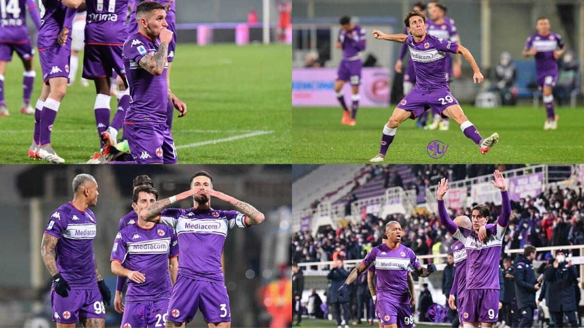 L'esultanza di Biraghi, le scuse di Vlahovic, la gioia di Odriozola e Torreira. Le foto più belle - 
