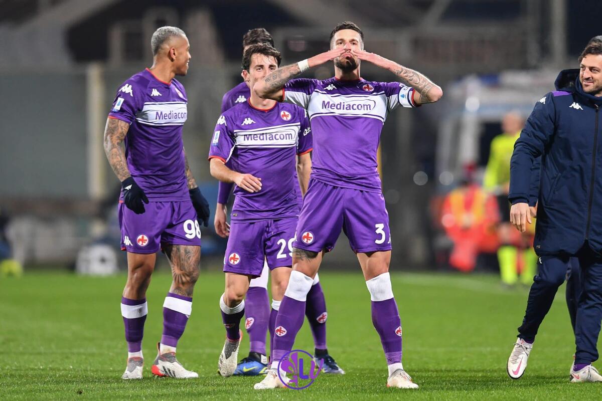 Calcio spettacolo stasera al Franchi, la Fiorentina travolge il Genoa, finisce 6-0 - Firenze, stadio A.Franchi, 17.01.2022, Fiorentina-Genoa, foto Lisa Guglielmi. Copyright Labaroviola.com