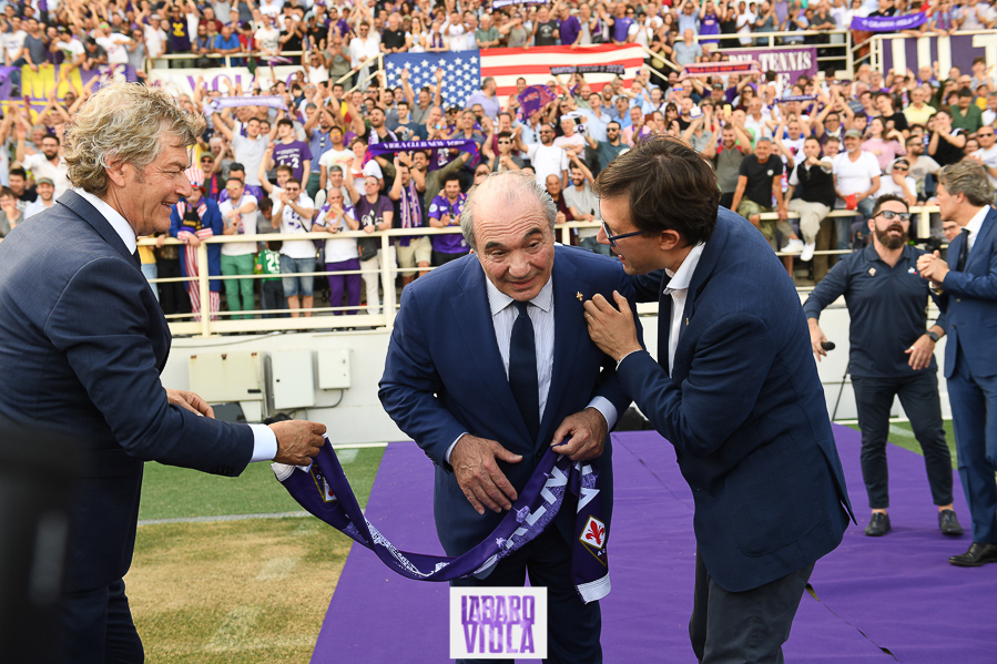 Firenze, stadio Franchi, 06/06/2019, presentazione Rocco B. Commisso, foto Fiorenzo Sernacchioli. Copyright Labaroviola.com