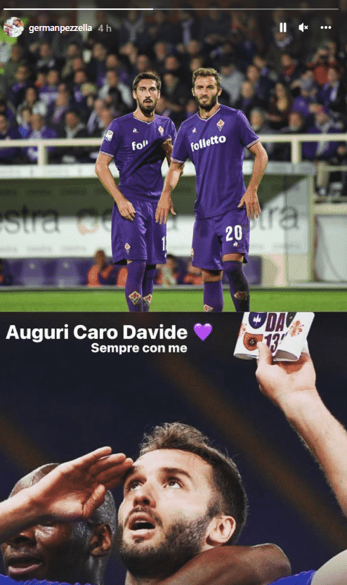 La Fiorentina omaggia Astori che oggi avrebbe compiuto 35 anni. E anche Pezzella lo ricorda sui social