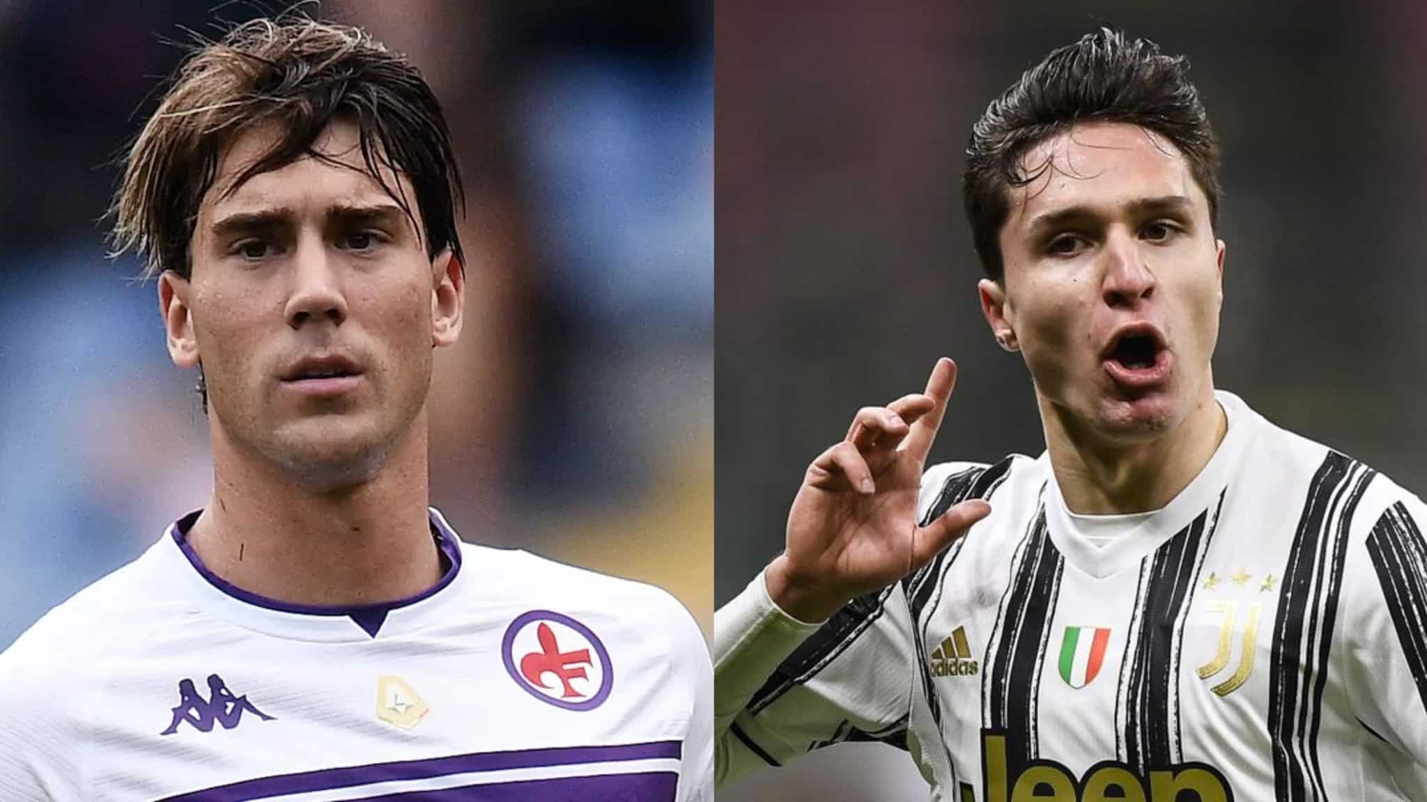 Chiesa fa gli auguri a Vlahovic e lo posta con la maglia della Fiorentina: "Benvenuto alla Juventus"