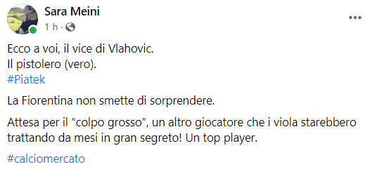 Sara Meini annuncia: "La Fiorentina sta trattando un top player, un giocatore cercato da mesi"