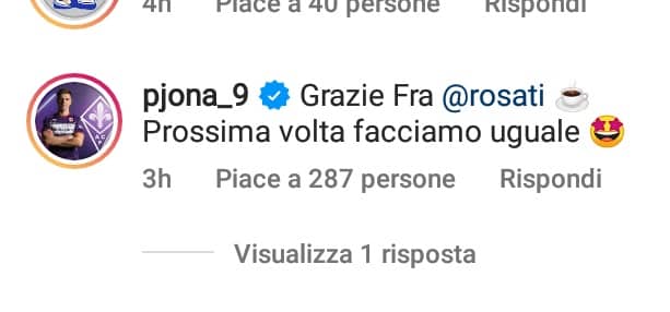 Caffè a Piatek fatto da Rosati? Pistolero scrive: "Rifacciamolo" Rosati risponde: "Senza zucchero"