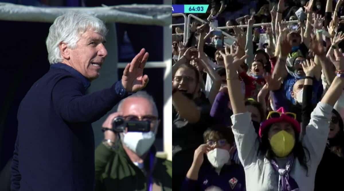 Gasperini espulso, i tifosi della Fiorentina in tripudio fanno "Ohh" aspettando l'uscita dal campo - 