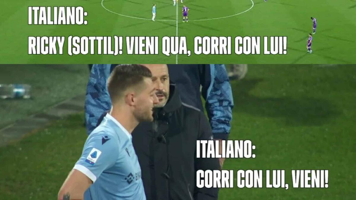 Il fuori onda mostrato da Dazn, Italiano vede Milinkovic e chiama Sottil: "Vieni qui corri con lui" - 