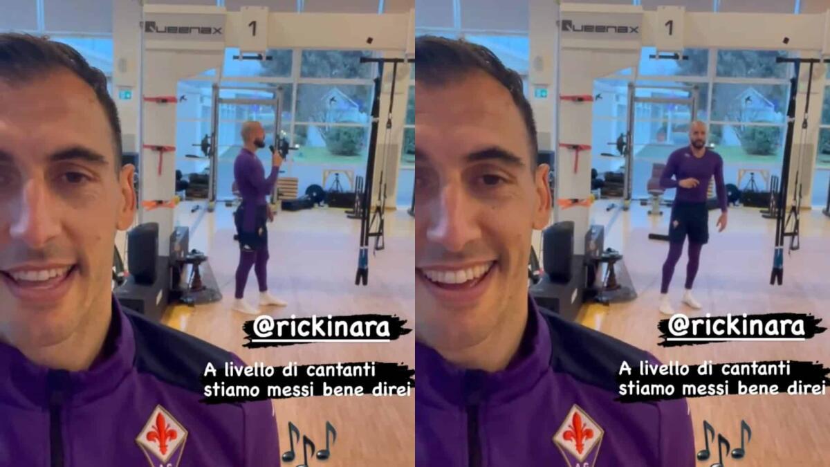 Saponara al centro sportivo il giorno libero e canta, Rosati scherza: "A cantanti siamo messi bene" - 