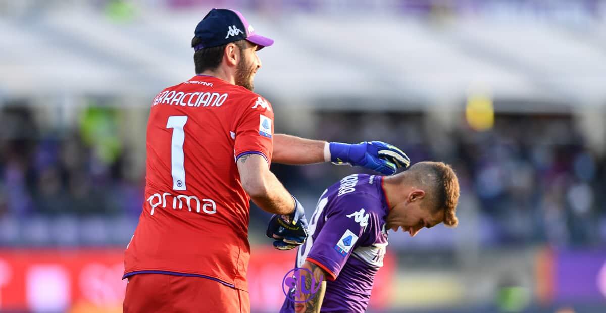 Sospiro di sollievo dal centro sportivo, Terraciano e Torreira si sono allenati con il gruppo - Firenze, stadio A.Franchi, 11.12.2021, Fiorentina-Salernitana, foto Lisa Guglielmi. Copyright Labaroviola.com