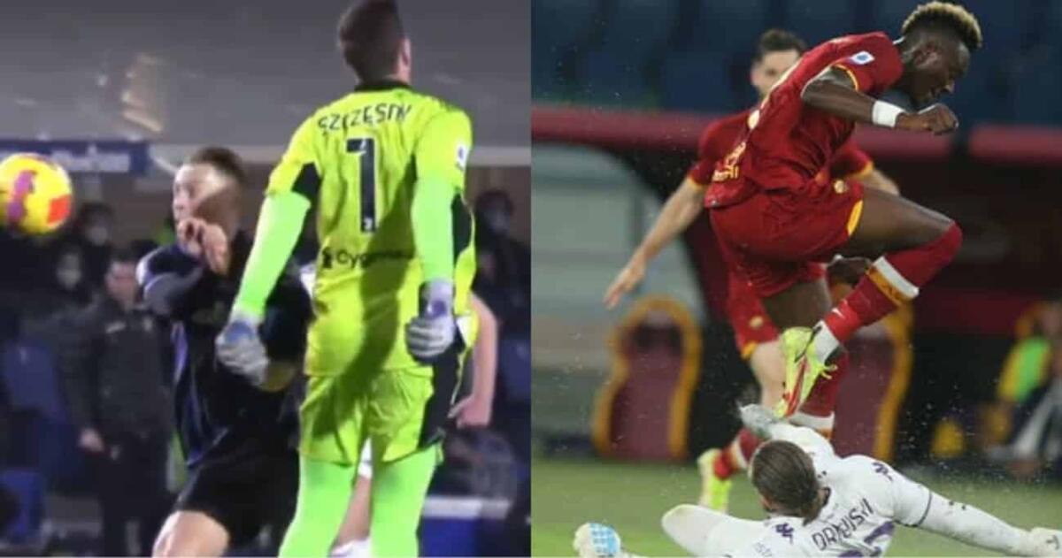 Mariani grazia Sczczesny in Atalanta-Juve, per lo stesso fallo Dragowski fu espulso contro la Roma - 