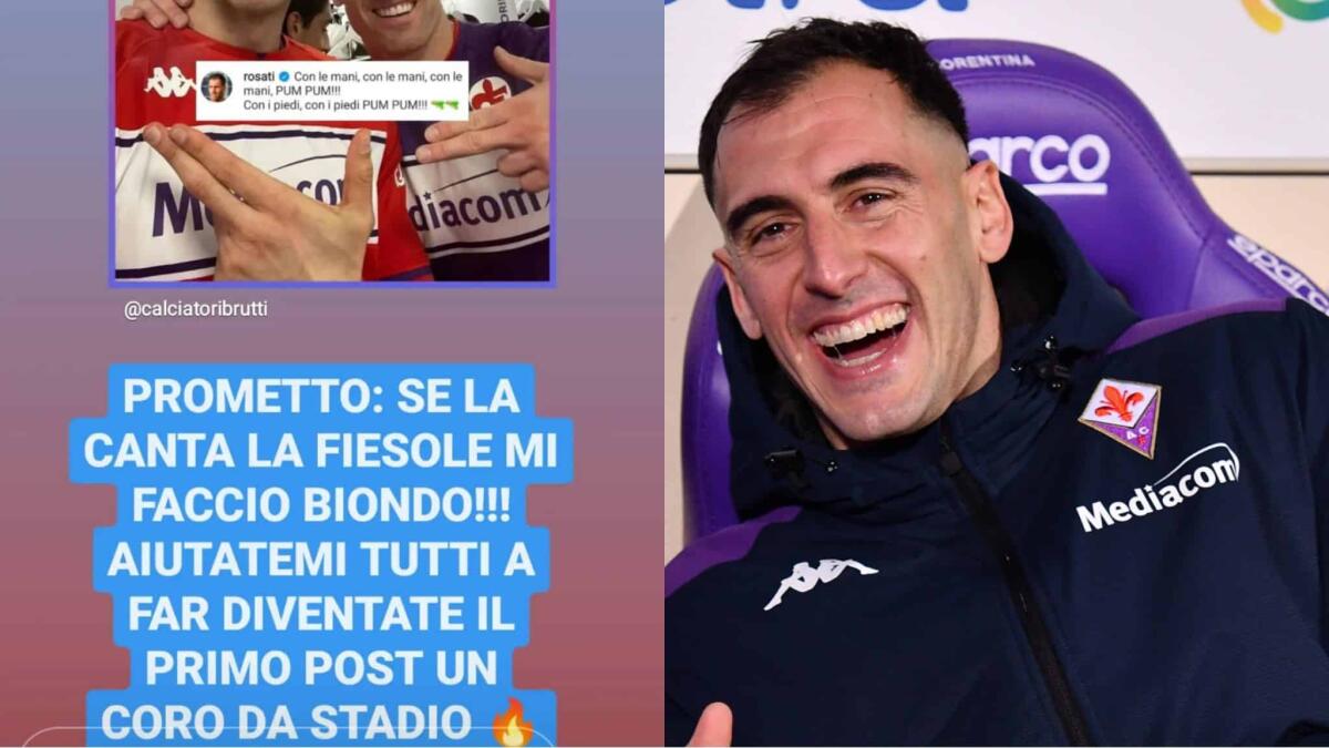 Rosati promette: "Se la Curva Fiesole canta 'Con le mani, con le mani Pum Pum' mi faccio biondo" - 