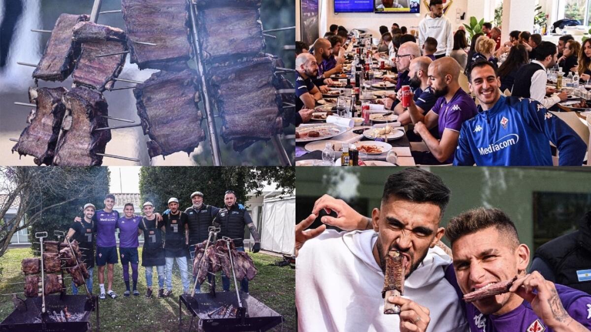 Giornata di Asado in casa Fiorentina, pranzo tutti insieme al centro sportivo, anche i dipendenti - 