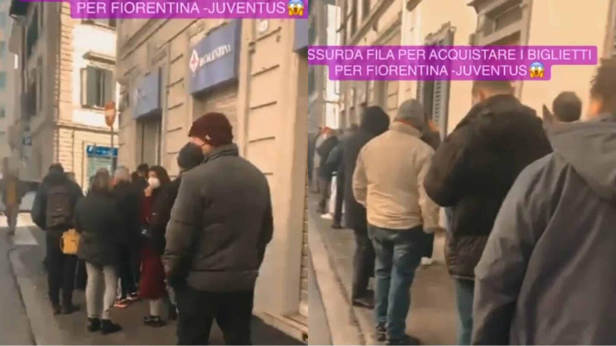 Tutti vogliono un biglietto per Fiorentina-Juventus, stamattina una grande fila alla biglietteria - 