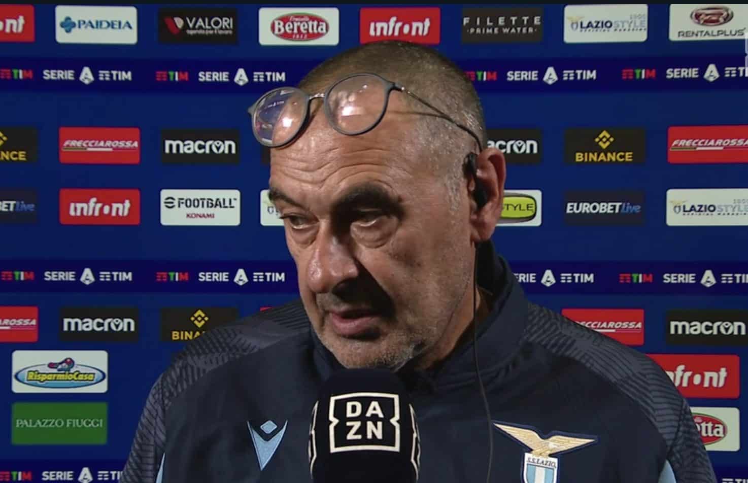 Sarri come Gasperini, colpa sempre all'arbitro: "Facciamo il tifo affinchè blocchino il Var"