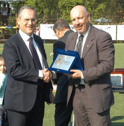 Il presidente Lotito con Maurizio Zini