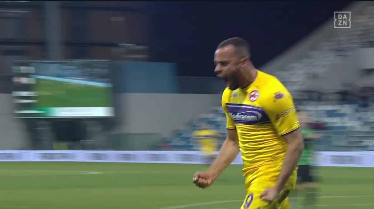 Fiorentina punita all'ultimo minuto, era riuscita a pareggiare con Cabral nonostante l'uomo in meno