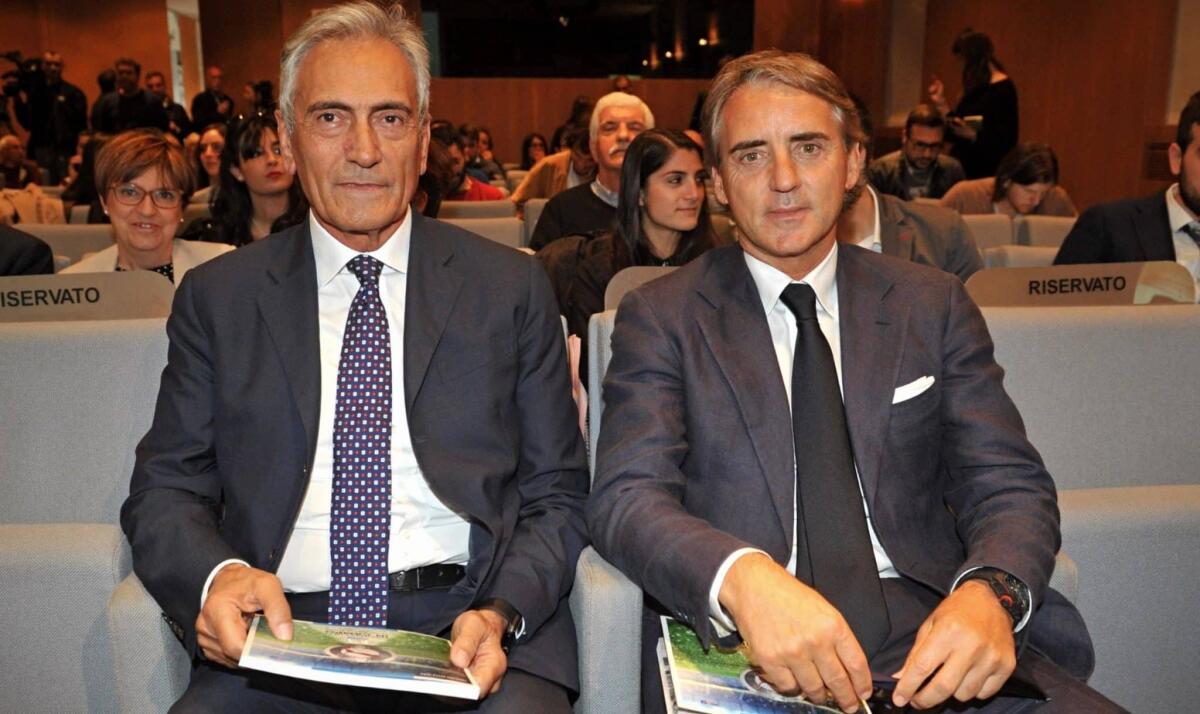 Gravina rassicura: "Farò di tutto per far restare Mancini al suo posto anche dopo questa sera" - 
