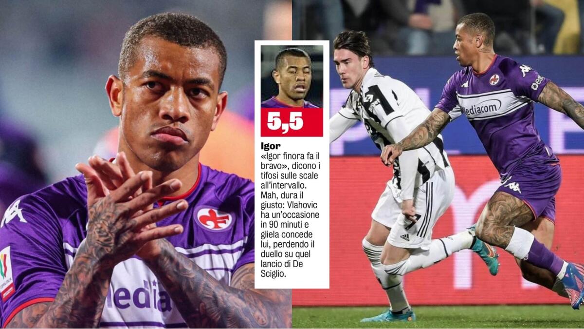 L'incomprensibile voto della Gazzetta a Igor, dà 5,5: "Dura il giusto, concede occasione a Vlahovic" - 
