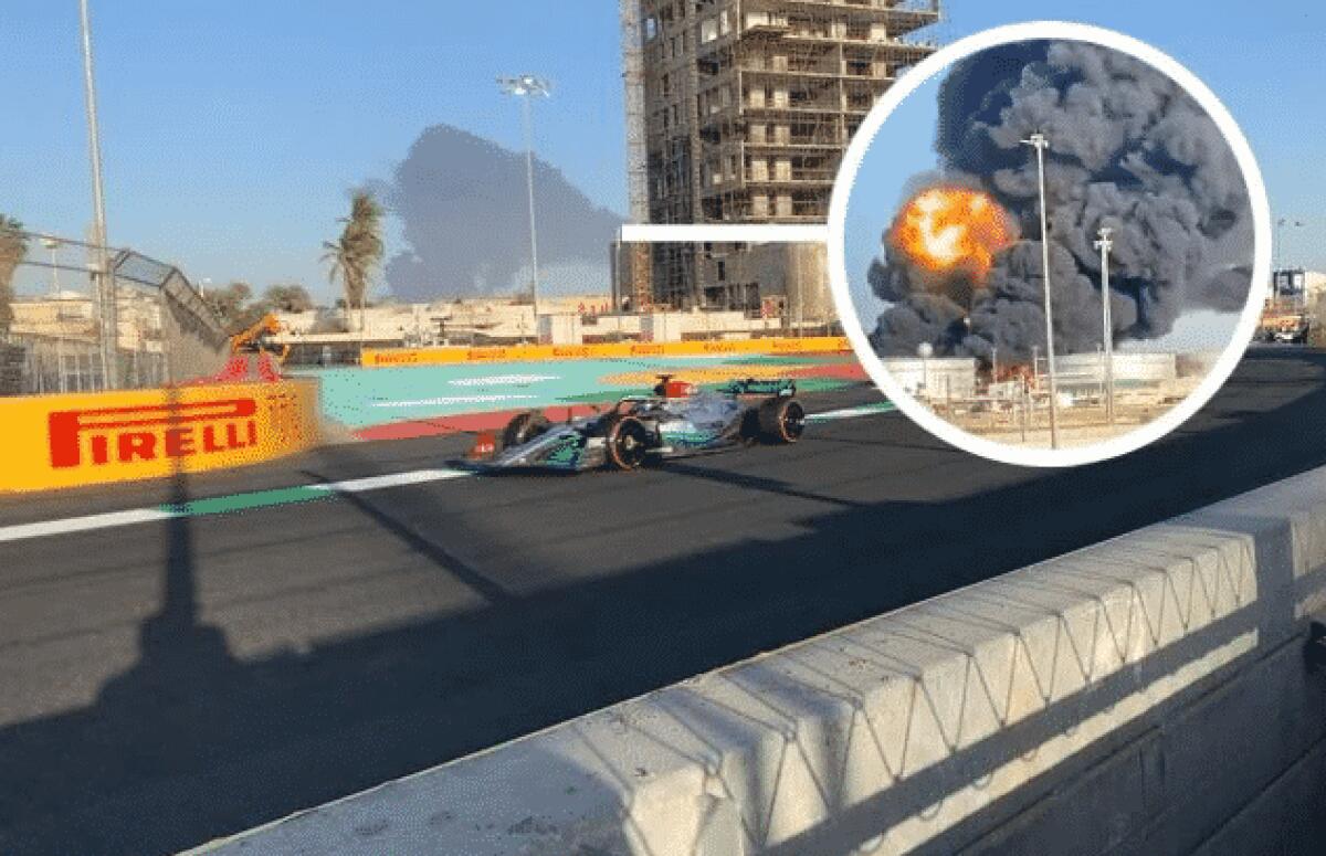 La Formula 1 cancella il GP di Russia e poi corre a Jeddah dove cadono missili a 20 km dalla pista - 