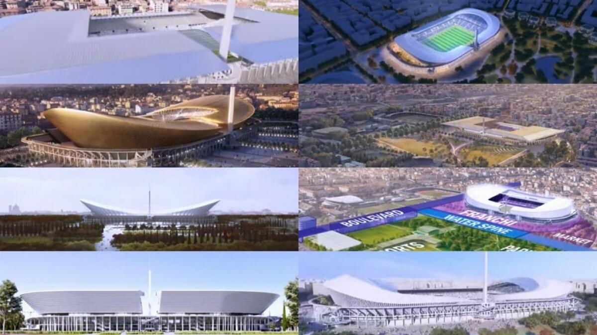 Gli otto progetti per il nuovo stadio della Fiorentina, uno di questi sarà scelto e pronto nel 2025 - 