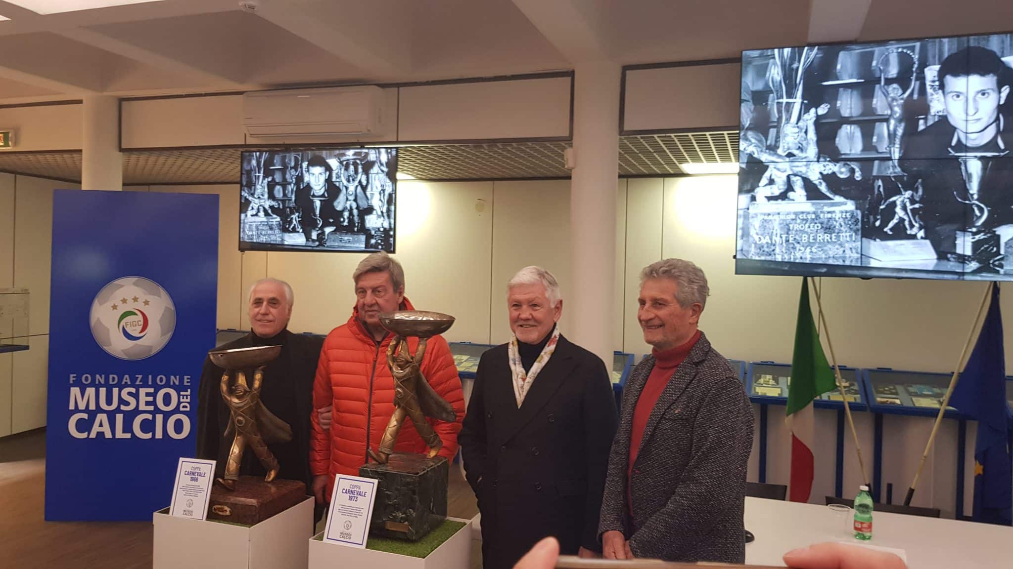 Italiano, Joe Barone e Pradè a Coverciano per la consegna delle due coppe Viareggio alla Fiorentina