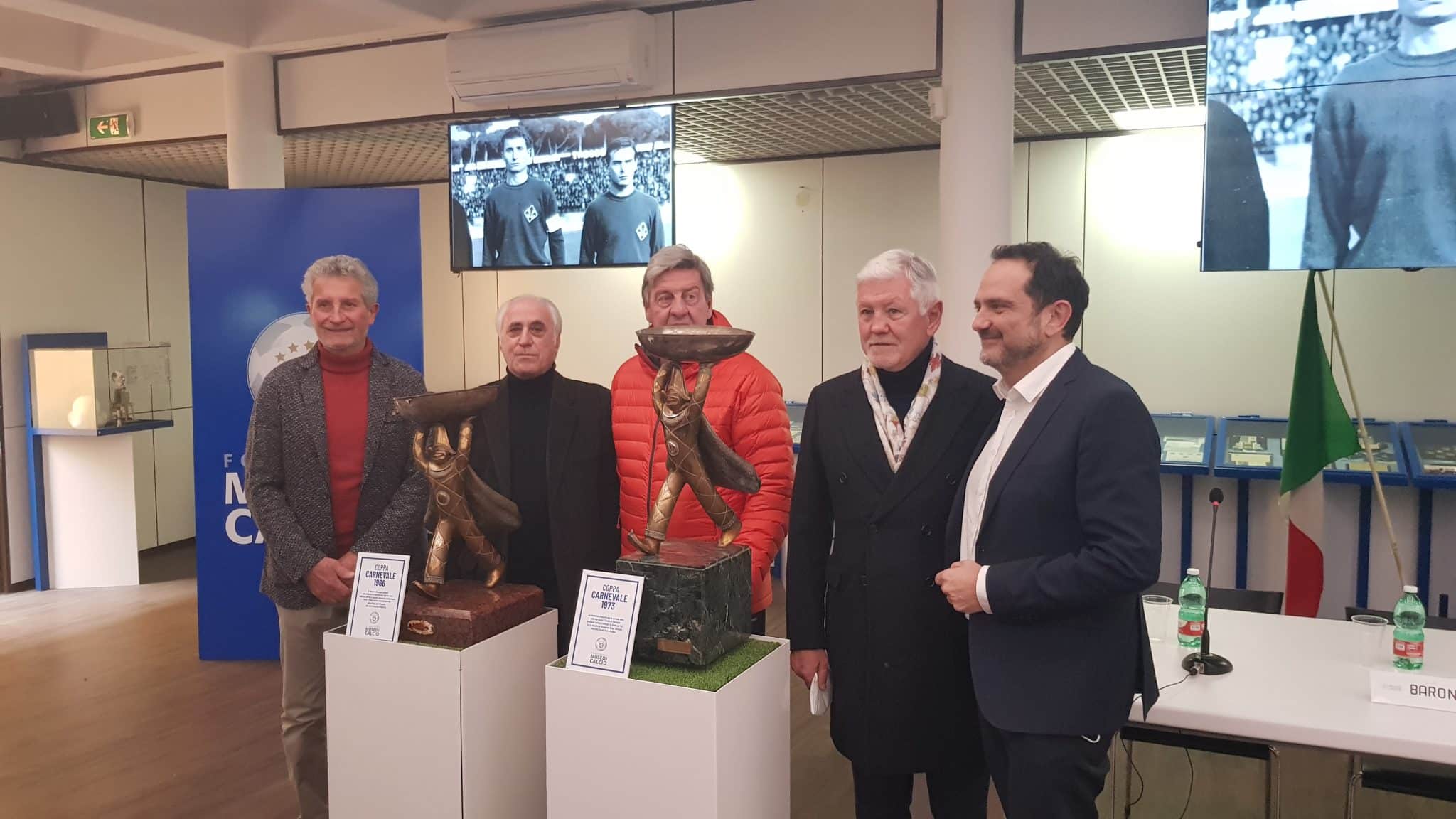 Italiano, Joe Barone e Pradè a Coverciano per la consegna delle due coppe Viareggio alla Fiorentina