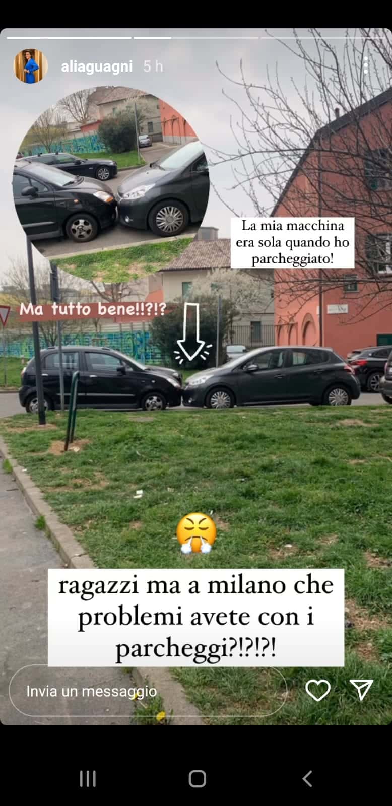 Alia Guagni, nostalgia di Firenze, si lamenta sui social: "A Milano che problemi avete con i parcheggi?"