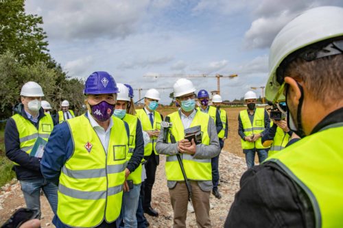 Bagno a Ripoli (FI), visita organizzata per la stampa nel Viola Park, accompagnati da Rocco Commisso, Joseph Commisso, Joe Barone e l'architetto Marco Casamonti 2021-05-18 © Niccolò Cambi/Massimo Sestini