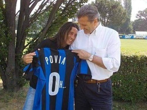 Giuseppe Povia con Facchetti