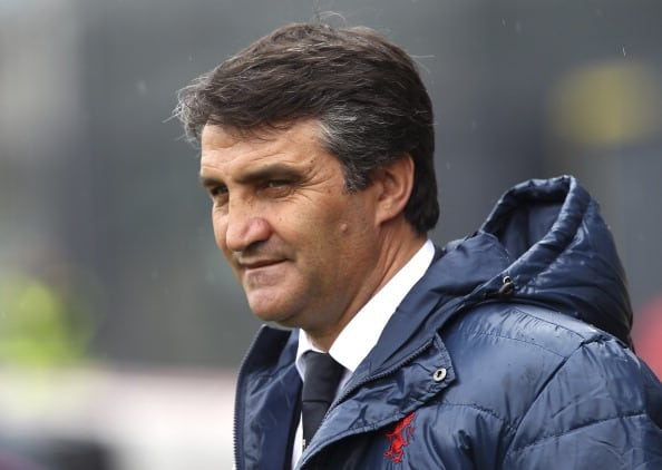 UDINE, ITALY - MAY 06: Genoa CFC manager Luigi De Canio looks on before the Serie A match between Udinese Calcio and Genoa CFC at Stadio Friuli on May 6, 2012 in Udine, Italy. (Photo by Marco Luzzani/Getty Images)