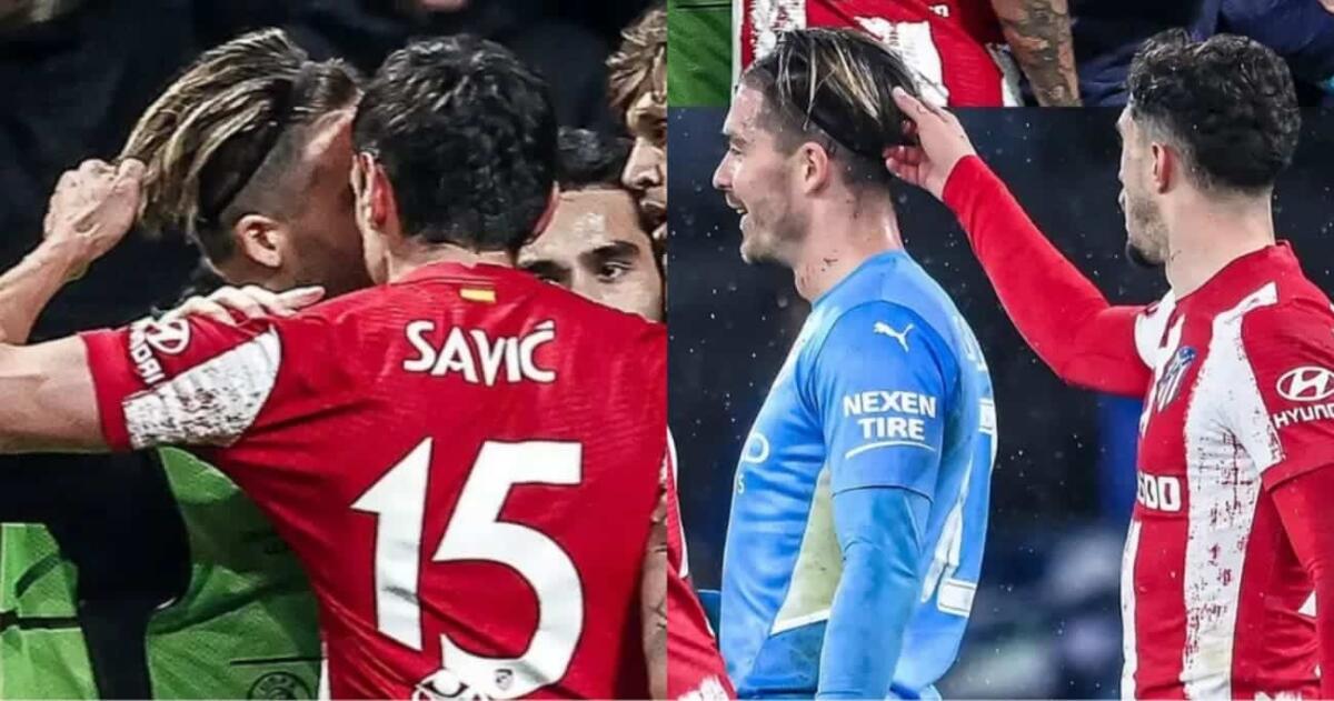 Rissa tra Atletico e City dopo la partita, l'ex Fiorentina Savic ha preso per i capelli Grealish - 