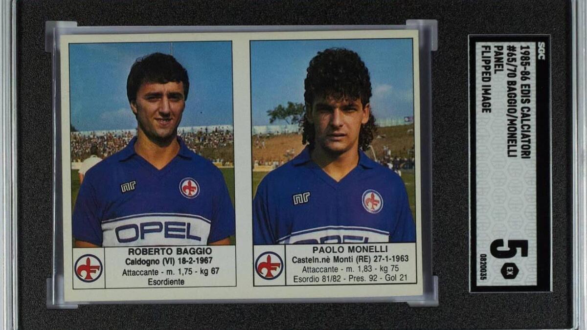 Una figurina sbagliata che vale quasi 6 milioni di euro. C'è anche quella di Baggio con la Fiorentina - 