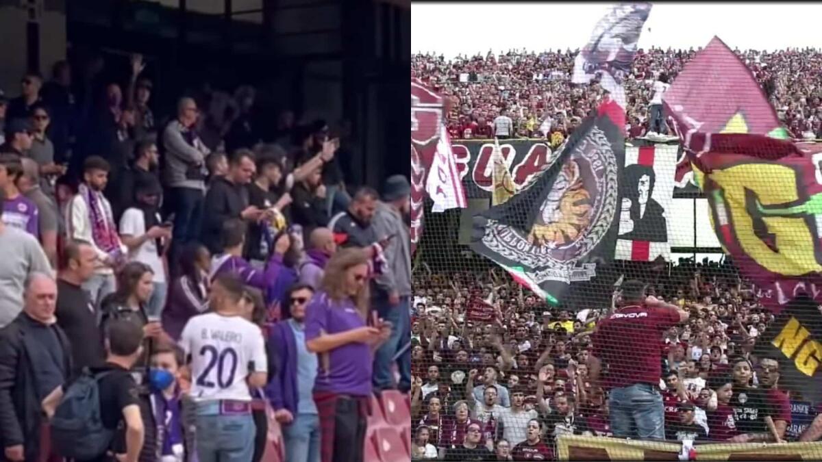 Sfiorato lo scontro tra i tifosi della Fiorentina e quelli della Salernitana, intervenuta la polizia - 