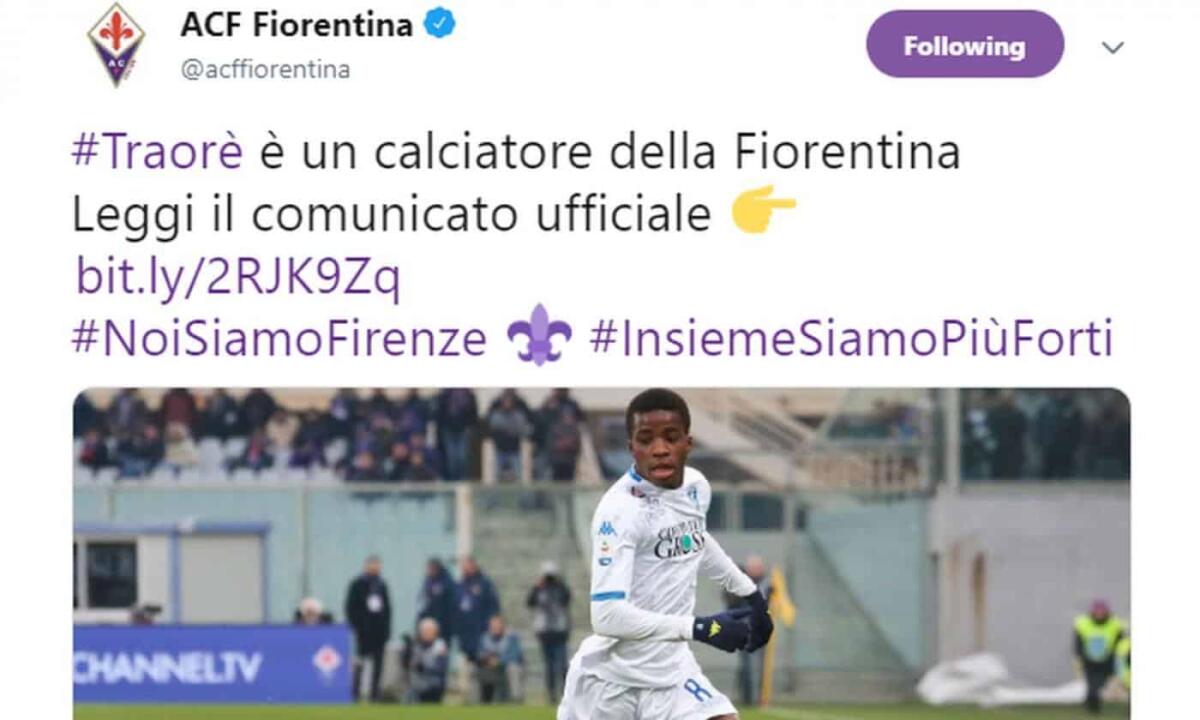 Traorè era praticamente della Fiorentina, poi il misterioso stop. Adesso il Sassuolo chiede 30 milioni - 