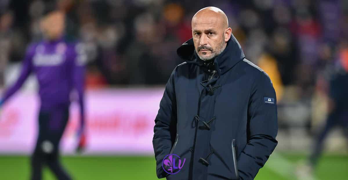 Italiano: "Dragowski portiere di Coppa, Ikonè mezz'ala perchè somiglia a Castrovilli, poteva farlo" - Firenze, stadio A.Franchi, 05.02.2022, Fiorentina-Lazio, foto Lisa Guglielmi. Copyright Labaroviola.com