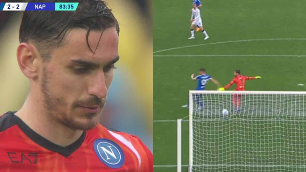 Disastro Meret ad Empoli, si addormenta con la palla tra i piedi e Pinamonti segna di ribattuta - 
