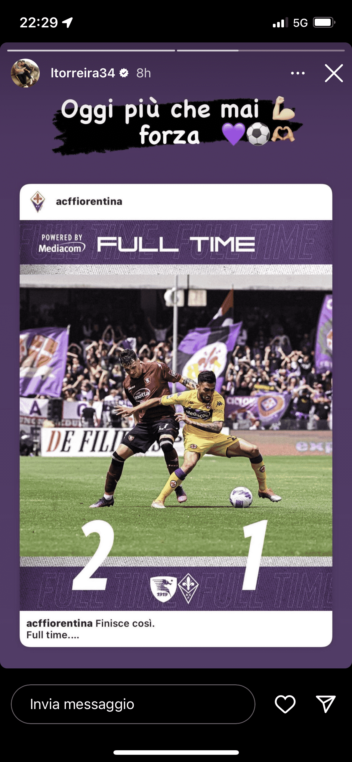 Leader Torreira, il messaggio dopo la Salernitana: "Oggi più che mai: forza Fiorentina!"