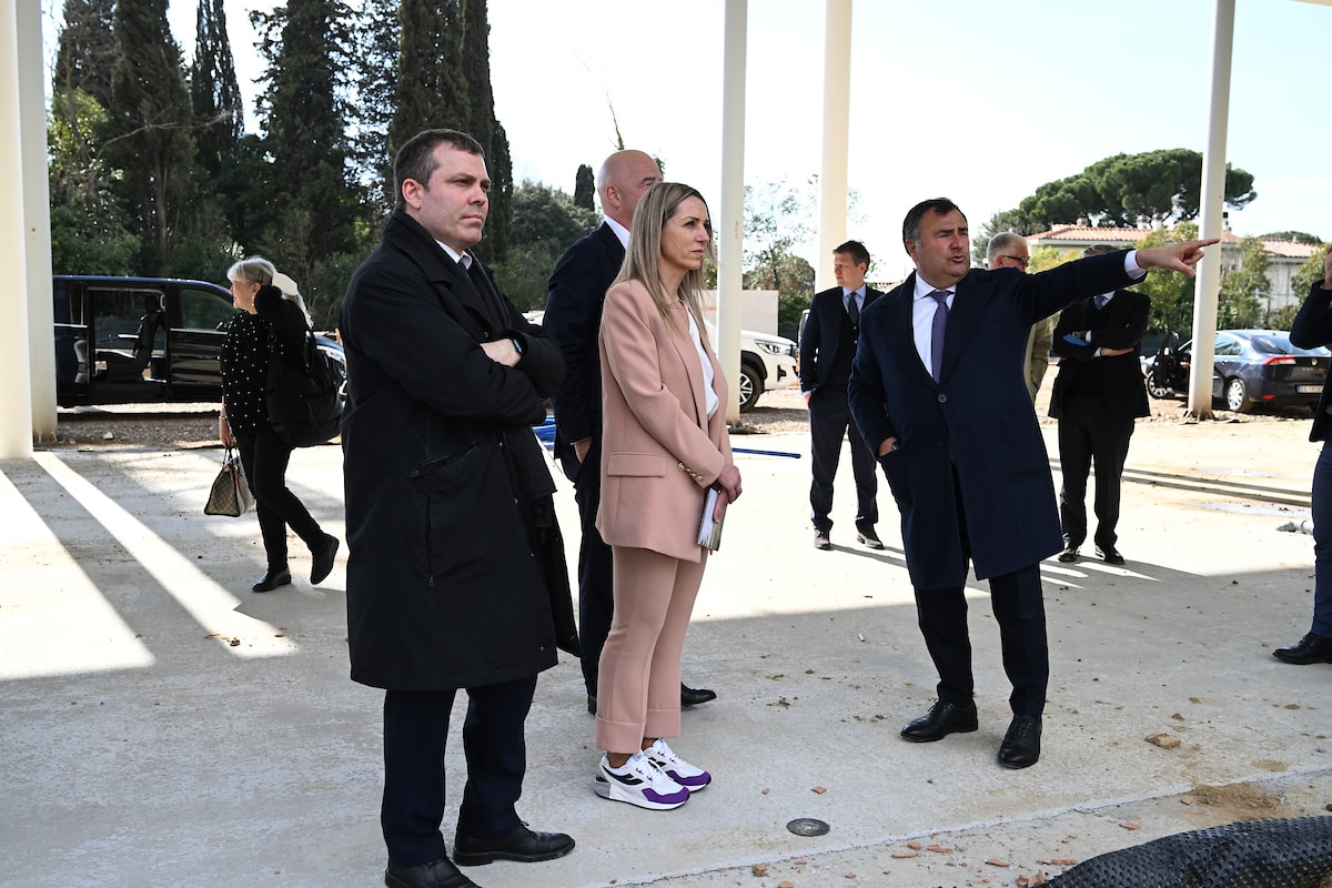 La Fiorentina ha fatto visitare il Viola Park a Infantino, Claudio Lotito, Valentina Vezzali e Casini