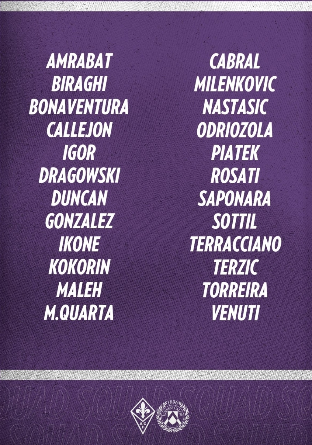 I convocati della Fiorentina per l'Udinese, c'è una bella notizia, torna Torreira a disposizione