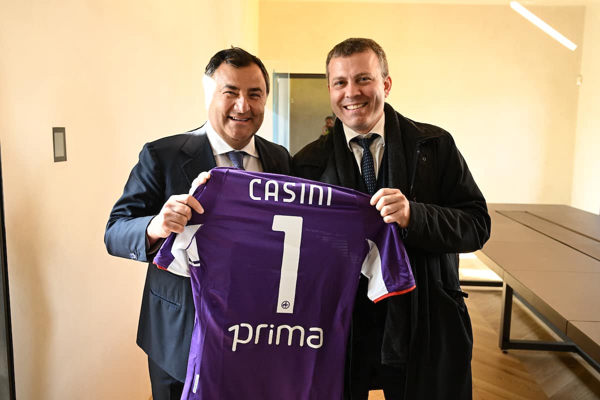 La Fiorentina ha fatto visitare il Viola Park a Infantino, Claudio Lotito, Valentina Vezzali e Casini