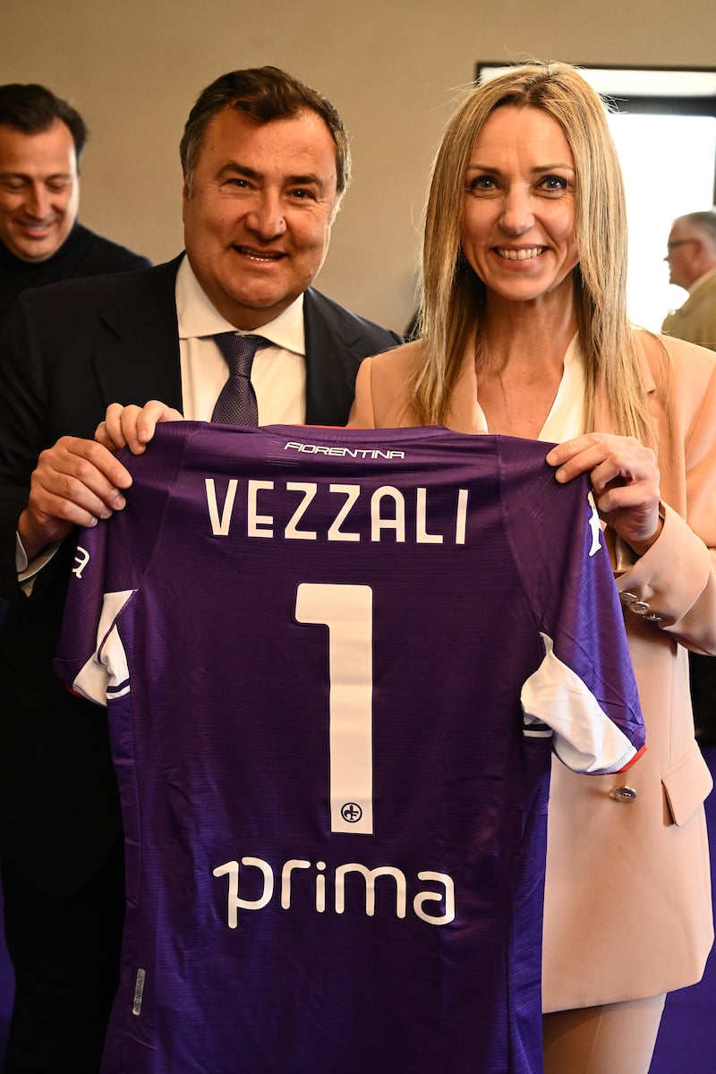 La Fiorentina ha fatto visitare il Viola Park a Infantino, Claudio Lotito, Valentina Vezzali e Casini