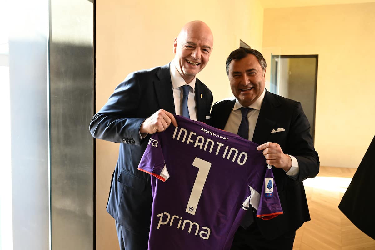 La Fiorentina ha fatto visitare il Viola Park a Infantino, Claudio Lotito, Valentina Vezzali e Casini