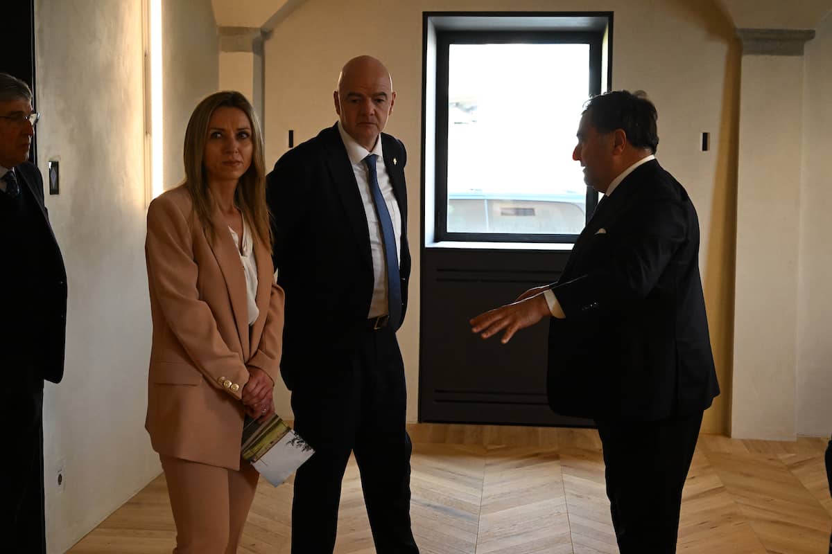 La Fiorentina ha fatto visitare il Viola Park a Infantino, Claudio Lotito, Valentina Vezzali e Casini