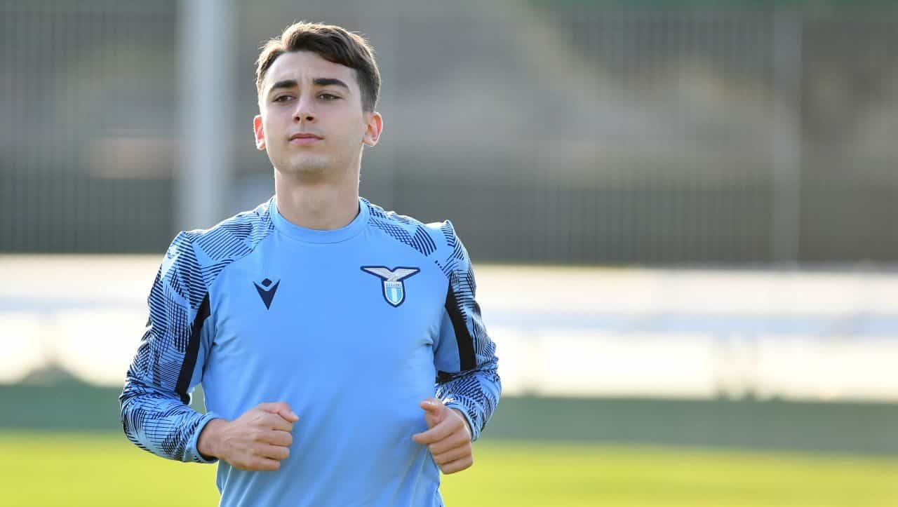 ROME, ITALY - OCTOBER 20: Raul Moro of SS Lazio during the SS Lazio training session at the Formello sport centre on October 20, 2021 in Rome, Italy. (Photo by Marco Rosi - SS Lazio/Getty Images)