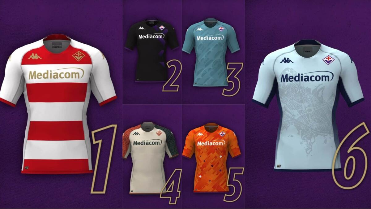 Le 6 possibili quarte maglie della Fiorentina per la prossima stagione. Saranno i tifosi a sceglierla - 