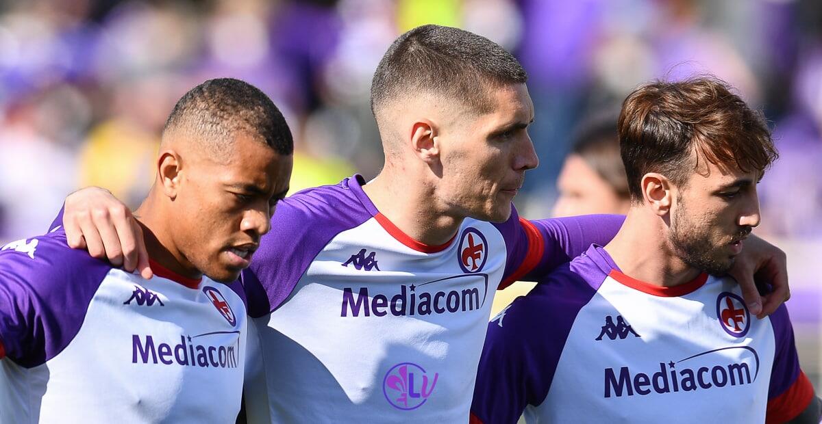 Igor-Milenkovic il muro della Fiorentina per limitare Abraham: vietato lasciare buchi - Firenze, stadio A.Franchi, 20.02.2021, Fiorentina-Atalanta, foto Lisa Guglielmi. Copyright Labaroviola.com