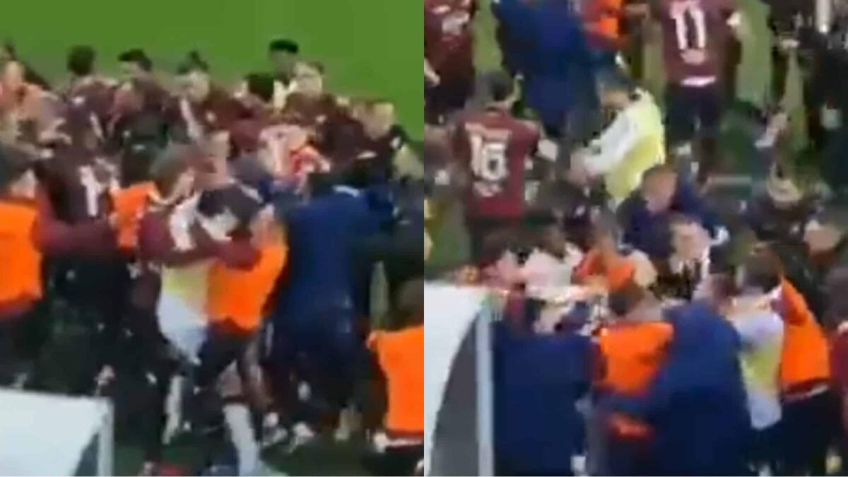 Furia Ribery nella rissa di Salerno. Prende dal collo un giocatore del Cagliari e lo scaglia terra - 