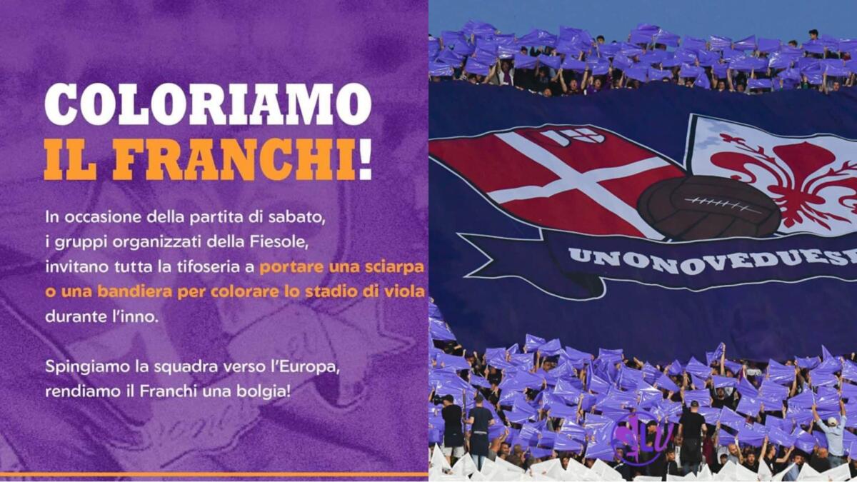 Curva Fiesole: "Sabato portiamo allo stadio una sciarpa o una bandiera viola per colorare il Franchi" - 