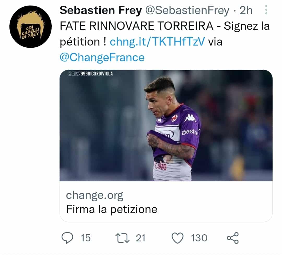 Frey si scaglia contro la scelta della Fiorentina e promuove la petizione: "Fate rinnovare Torreira"