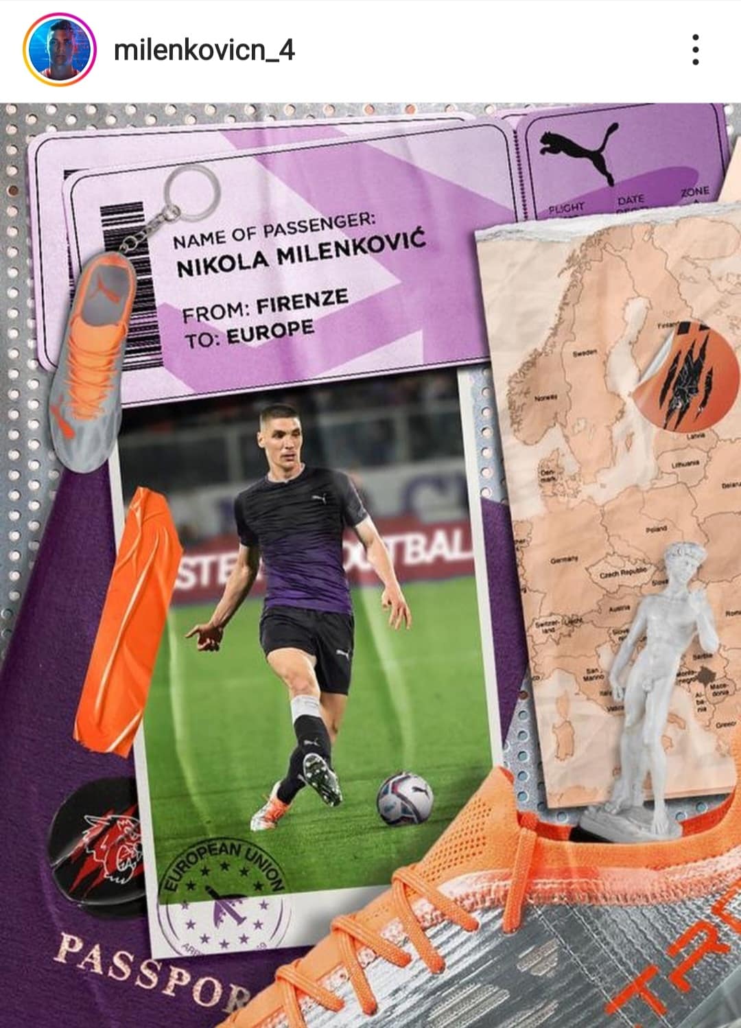 Milenkovic pubblica il passaporto europeo per la Fiorentina e i tifosi sognano la sua permanenza
